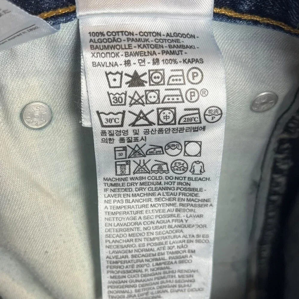 Levi's Men's 33x30 505‎ Original Fit Jeans Classic Straight Leg Blue 100% Cotton